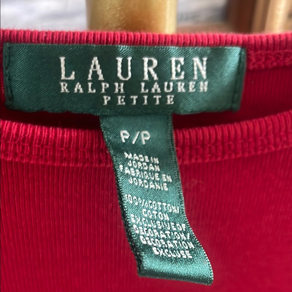 Lauren Ralph Lauren Petite Red Top - Picture 3 of 10